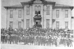 The Rebuilt Wooden High School (Lasted Until 1889)