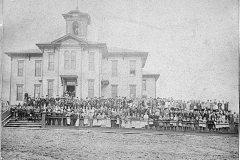 The Rebuilt Wooden High School (Lasted Until 1889)