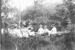 Eight Young People in a Boat