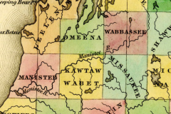 1842 - County Map Of Michigan With Kautawabet County