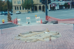 Installing The Clock Tower On The Southeast Corner Of Cass And South Mitchell