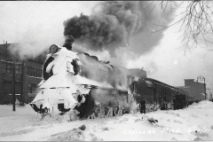 Train in a Snowstorm