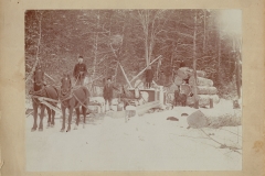 Cadillac-Lumber-Three-Horse-Teams-Pulling-Logs