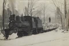 Cadillac-Lumber-Locomotive-With-Plow-Attachement-Pulls-Logs-From-The-Wilderness