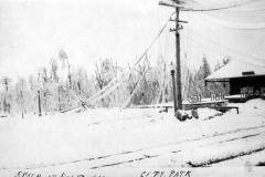 1922 Ice Storm - City Park Near Depot