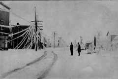 1922 Ice Storm - People In Front Of Homes