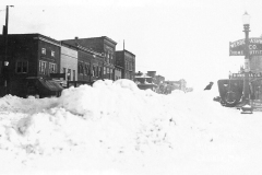 Snow Piles on Mitchell Street