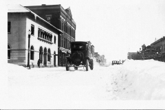Snow Piles on Mitchell Street